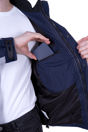 Куртка-штормовка РЕСПЕКТ, синий-бежевый