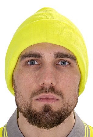 Шапка трикотажная двойная, лимонный