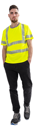 Футболка короткий рукав (СФ-3), Со - 2-й класс защиты, флуоресцентный желтый