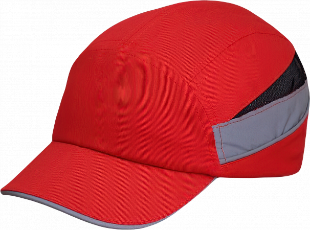 Каскетка РОСОМЗ™ RZ BIOT CAP (92216) красная, длина козырька 55 мм, светоотражающие полосы