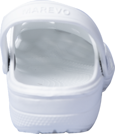 Туфли летние ЭВА (сабо) с перфорацией и ремешком (белые)