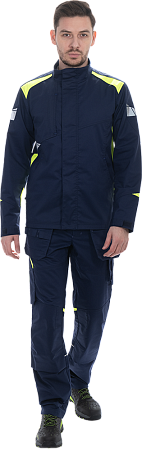 Куртка ACTIVE FLEX / АКТИВ ФЛЕКС, летняя, т.синий-флуоресцентный желтый