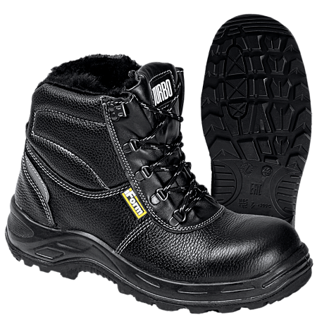 Ботинки TURBO с КП нат. мех хромовые ПУ/нитрил
