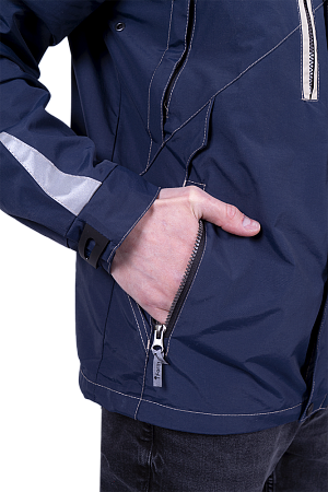 Куртка-штормовка РЕСПЕКТ, синий-бежевый