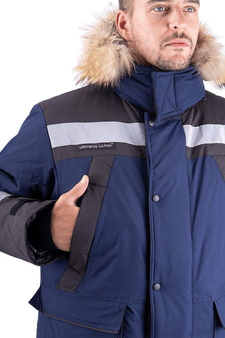 Костюм УРАГАН-УЛЬТРА зимний, т/синий-черный