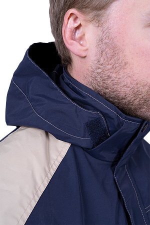 Куртка-штормовка РЕСПЕКТ, синий-бежевый