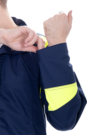 Куртка ACTIVE FLEX / АКТИВ ФЛЕКС, летняя, т.синий-флуоресцентный желтый