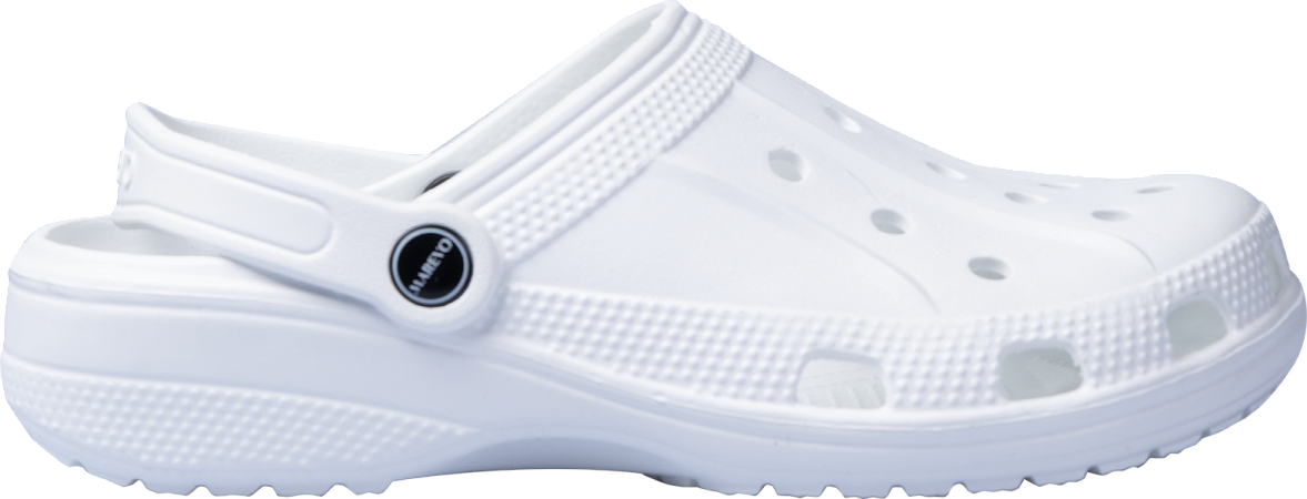 Туфли летние ЭВА (сабо) с перфорацией и ремешком (белые)