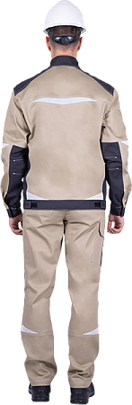 Куртка ТУРБО SAFETY летняя, бежевый-т.серый