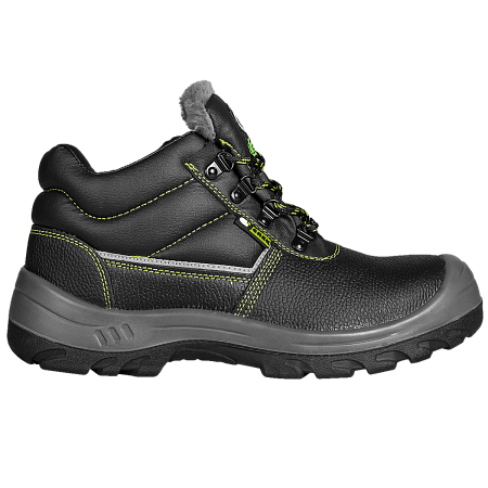 Ботинки СПЕЦ® кожаные иск. мех на ПУ/ПУ