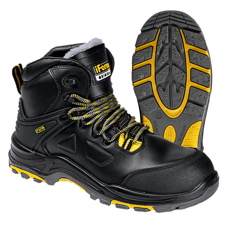 Ботинки iForm® ORIGINAL DIAMOND GRIP (ОРИДЖИНАЛ ДАЙМОНД ГРИП) с КП и КС нат. мех кожаные ПУ/нитрил