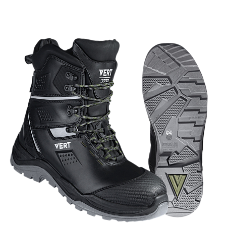 Ботинки VERT высокий берец с КП и КС шерст. мех кожаные ПУ/ТПУ