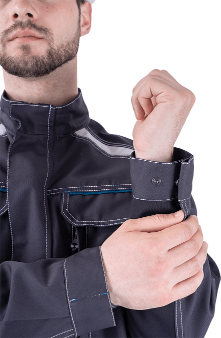 Куртка ТУРБО SAFETY летняя, т.серая-черная