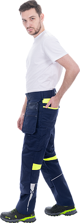 Брюки ACTIVE FLEX / АКТИВ ФЛЕКС, летние, т.синий-флуоресцентный желтый