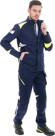 Куртка ACTIVE FLEX / АКТИВ ФЛЕКС, летняя, т.синий-флуоресцентный желтый