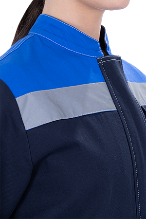 Костюм РАЦИОНАЛИЗАТОР летний, синий-василек, 100% х/б, женский (куртка, брюки)