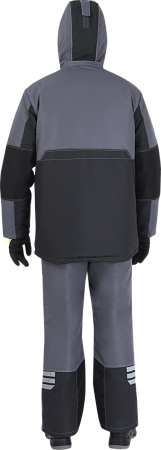 Куртка ЭДВАНС зимняя, серый-т.серый-лимонная отделка Импорт