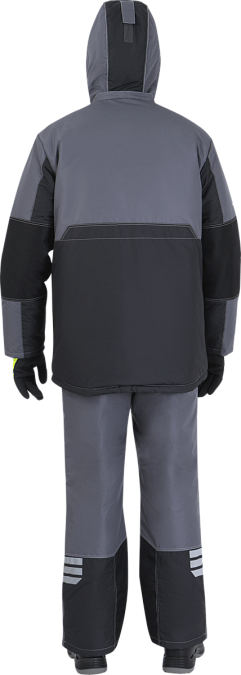 Куртка ЭДВАНС зимняя, серый-т.серый-лимонная отделка Импорт