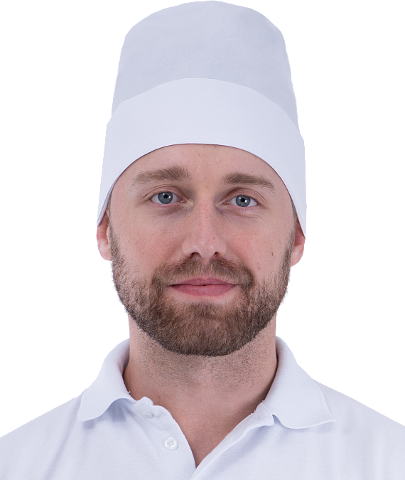 Шапочка ХИРУРГА Бязь, белая