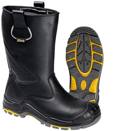 Сапоги iForm® ORIGINAL DIAMOND GRIP (ОРИДЖИНАЛ ДАЙМОНД ГРИП) с КП и КС нат. мех кожаные ПУ/нитрил