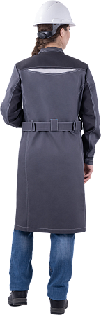 Халат ТУРБО SAFETY летний, серый-т.серый, женский