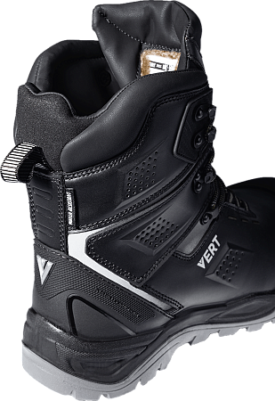 Ботинки VERT высокий берец с КП и КС нат. мех кожаные ПУ/ТПУ