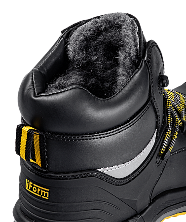 Ботинки iForm® ORIGINAL (ОРИДЖИНАЛ) с КП и КС шерст. мех кожаные ПУ/нитрил