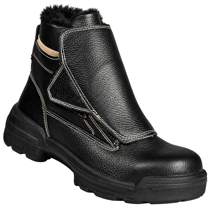 Ботинки ПРОМЕТЕЙ сварщик с КП и КС натур. мех кожаные ПУ/нитрил