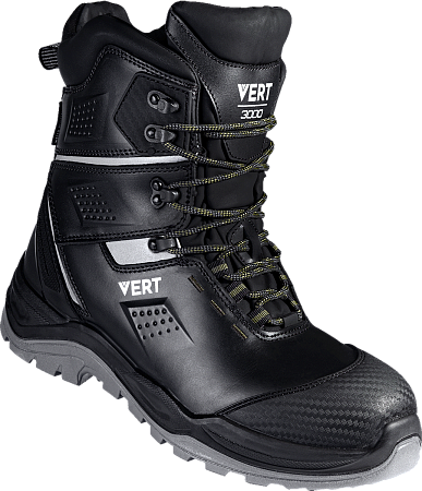 Ботинки VERT высокий берец с КП и КС нат. мех кожаные ПУ/ТПУ