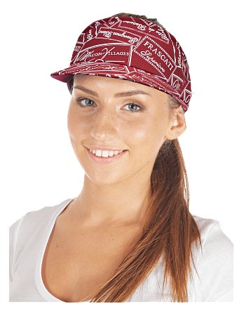 Козырек ЛЮКС, бордовый с принтом, NEW