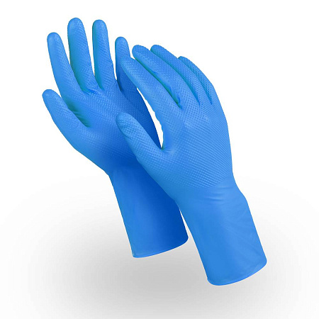 Перчатки ЭКСПЕРТ ТЕХНО (DG-026), нитрил, 0.20 мм, неопудренные, текстура, цвет синий