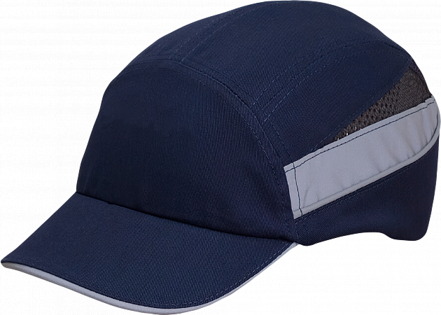 Каскетка РОСОМЗ™ RZ BIOT CAP (92218) синяя, длина козырька 55 мм, светоотражающие полосы