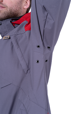 Куртка-штормовка РЕСПЕКТ, серый-красный